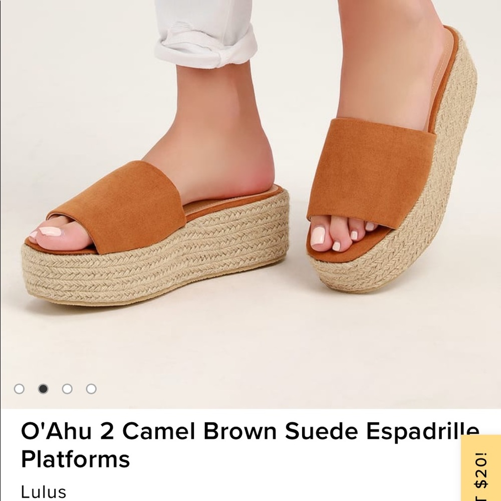Camel Platform Sandal Wedge - image 4